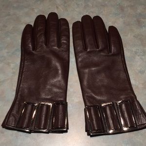 Michael Kors leather gloves (sz l)